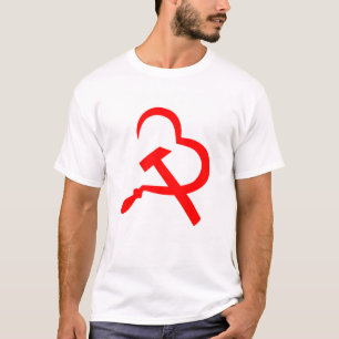 T-shirt Faucille Et Marteau, Cœur, Amour, Communisme
