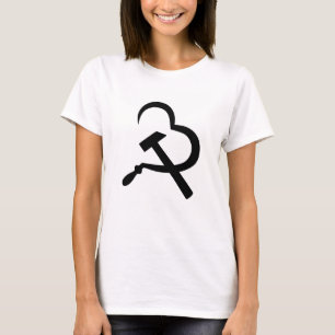 T-shirt Faucille Et Marteau, Cœur, Amour, Communisme