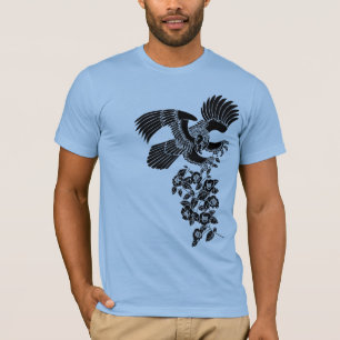 T-shirt faucon et camélia 鷹 椿