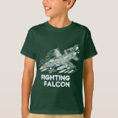 T-shirt Faucon F-16 de combat (Devant)
