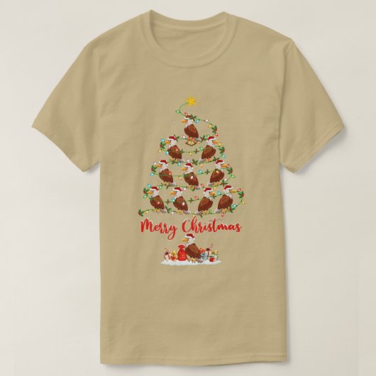T-shirt Faucon Oiseau Amant Noël Correspondant Faucon Père (Design devant)