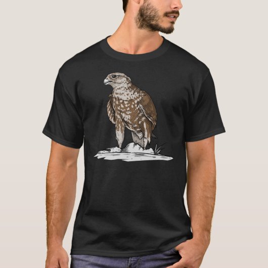 T-shirt Faucon Saker I Oiseau De Prey Falcon Chasse Motif  (Devant)