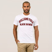 T-shirt Faucons de noir de champ de Williams (Devant entier)