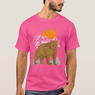 T-shirt Faune Brown Ours Forêt Animal Nature Animal B