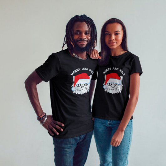 T-shirt Faune Chat Père Noël