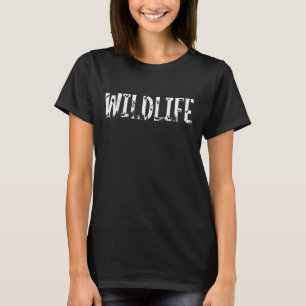 T-shirt Faune Extérieur Animaux Nature Typographie Forêt