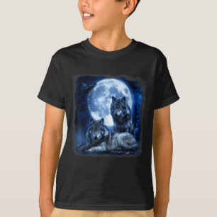 T-shirt Faune loup hurle lune forêt nature sauvage
