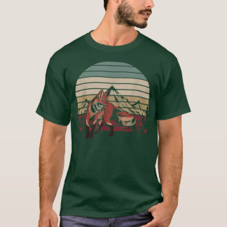 T-shirt Faune Montagnes Randonnée Retro Nature Forêt Anim