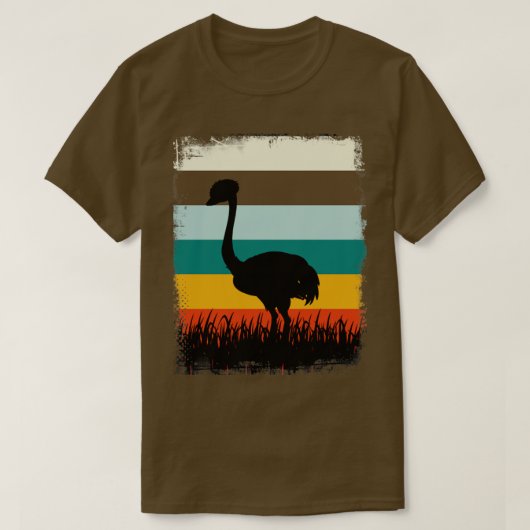T-shirt Faune Safari Zoo Oiseau Animal Ostrich (Design devant)