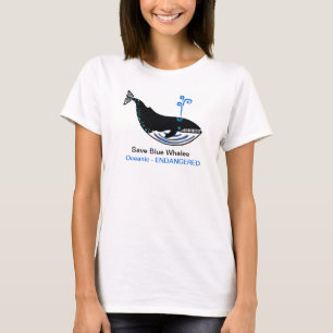 T-shirt Faune - Sauvez les BALEINES Bleues - Graphique ani