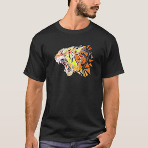 T-shirt Faune Tiger Head Faune Wilderness Predator Bi