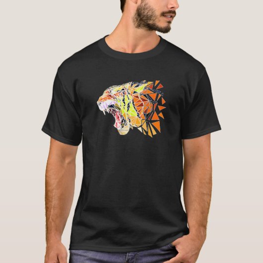 T-shirt Faune Tiger Head Faune Wilderness Predator Bi (Devant)