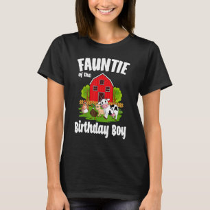 T-shirt Fauntie Of The Birthday Boy Animal Anniversaire Pa
