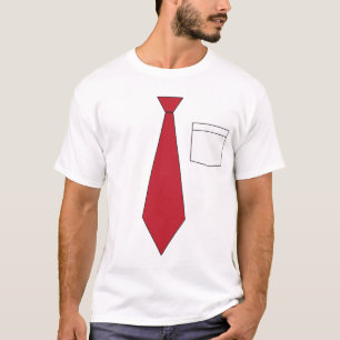 T-shirt Fausse chemise rouge drôle de cravate