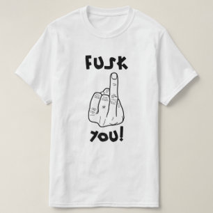 T-shirt Fausse f-bombe et fausse blague du majeur