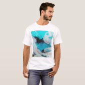 T-shirt Fausse vue couleur de Polynya (eau libre) (Devant entier)