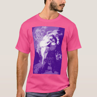 T-shirt Faust and Lilith digital art blue