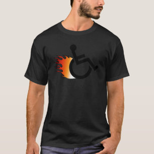 T-shirt Fauteuil roulant flamboyant