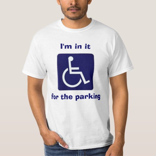 T-shirt Fauteuil roulant, je suis dans lui, pour le (Devant)
