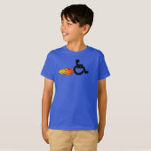 T-shirt Fauteuil roulant rapide avec des flammes (Devant entier)