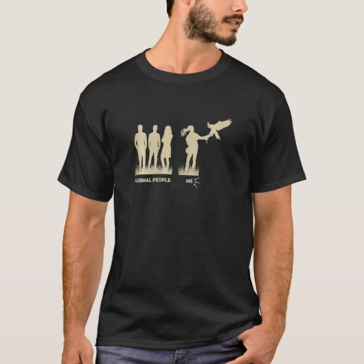 T-shirt Faux-femmes Ornithologie Anifère Falconer Normale (Devant)