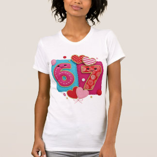 T-shirt Faux fil 6e anniversaire PNG Crochet à boucle mign