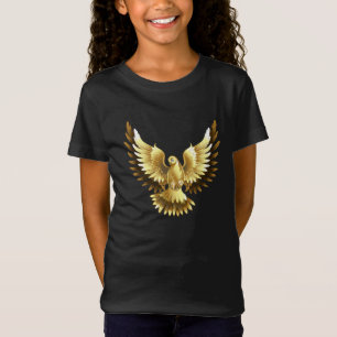 T-Shirt Faux Gold Foil Peace Dove en noir