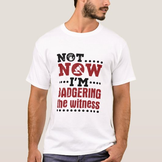 T-shirt Faux procès pas maintenant Je blâme le témoin (Devant)