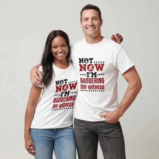 T-shirt Faux procès pas maintenant Je blâme le témoin (Unisexe)