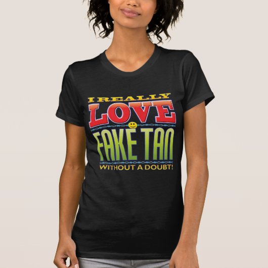 T-shirt Faux visage bronzage d'amour (Devant)