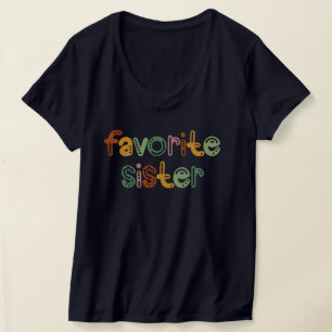 T-shirt Favoris de la Soeur colorée pour frère tendance