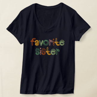 T-shirt Favoris de la Soeur colorée pour frère tendance