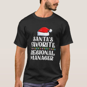 T-shirt Favoris de Xmas Lighting Père Noël Gestionnaire ré