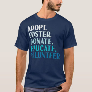 T-shirt Favoriser l'éducation Adopter un chien - Secourir 