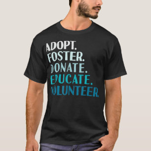 T-shirt Favoriser l'éducation Adopter un chienRescue et