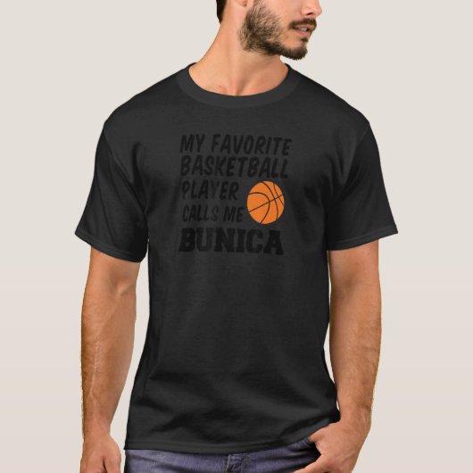 T-shirt Favorite Basketball Player Calls Me Bunica Romania (Devant)