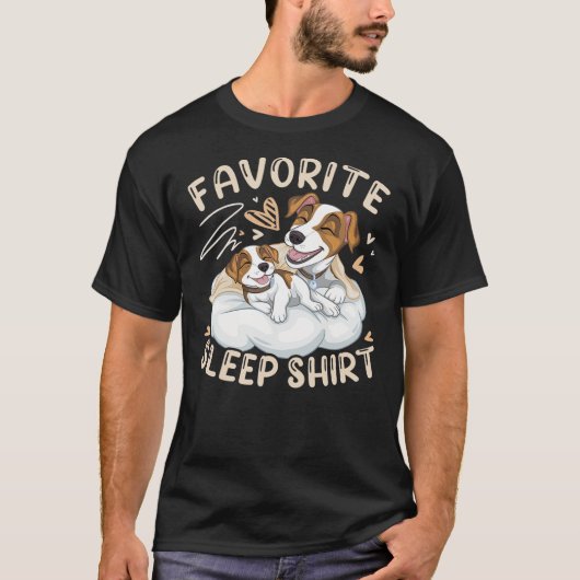 T-shirt Favorite Sleep Shirt, Jack Russell Terrier with Pu (Devant)