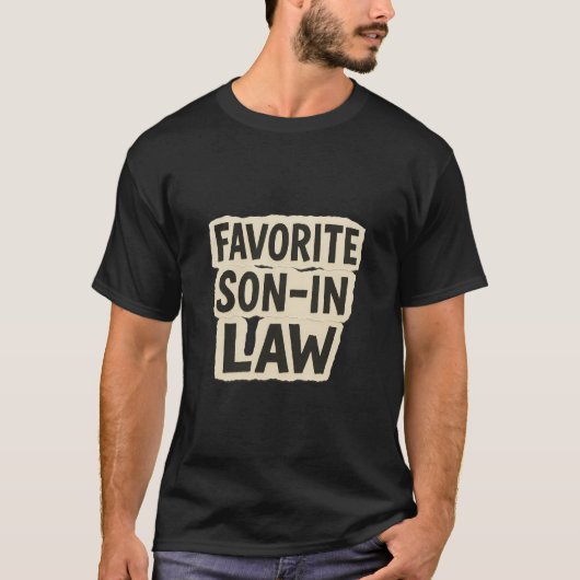 T-shirt Favorite Son In Law Funny Ransom Note Paper Cutout (Devant)