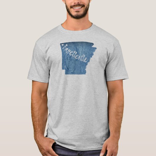 T-shirt Fayetteville Arkansas Wood Grain (Devant)