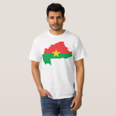 T-shirt FB de carte de drapeau de Burkina Faso (Devant entier)