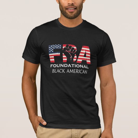 T-shirt FBA Fondateur noir-américain (Devant)