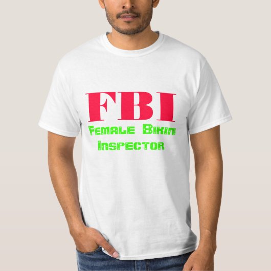T-shirt FBI, inspecteur féminin de bikini (Devant)