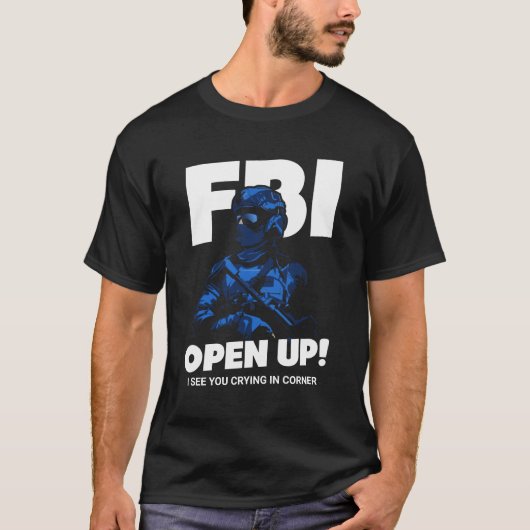 T-shirt FBI Ouvre ! Personnalisé (Devant)