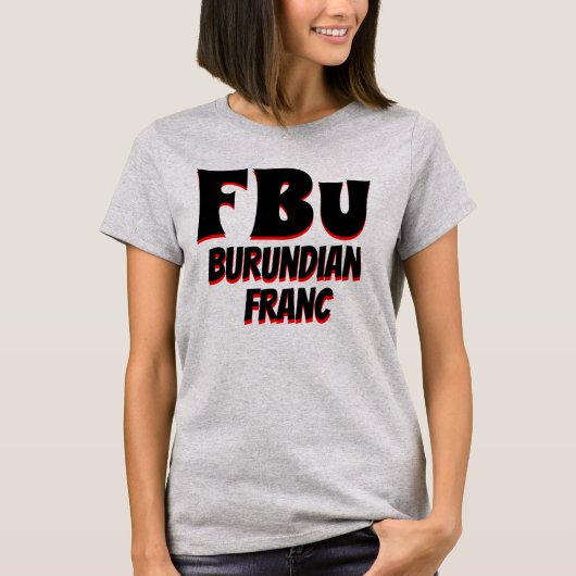 T-shirt FBu Franc burundais Gris (Devant)