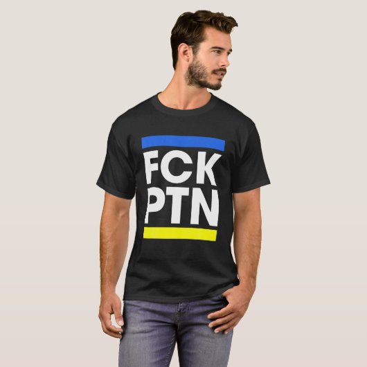 T-shirt FCK PTN I Avec Ukraine 2022 (Devant entier)