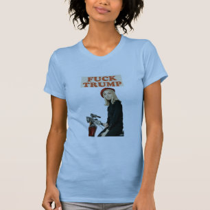 T-shirt Fck trump bébé bleu