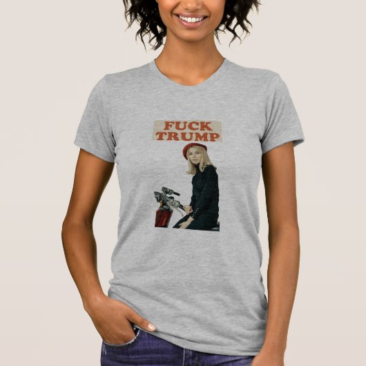 T-shirt Fck trump heather grey (Devant)