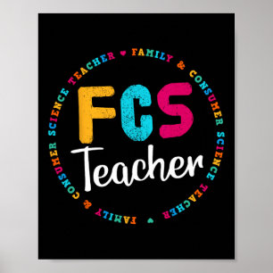 T-shirt FCS-leraar - verkiesbare leraar - FACS-ler Poster
