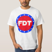 T-shirt FDT | Chemise en gras rouge, blanc et bleu (Devant)