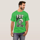 T-shirt « FDT » + squelette fumant une cigarette (Devant entier)